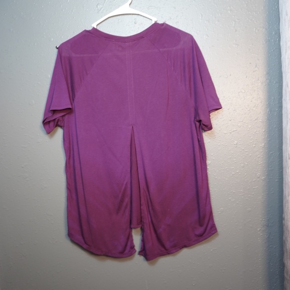 Joy Lab Womens Purple Crop Short Sleeve Tie Back Athletic Shirt Size Medium - Picture 4 of 7